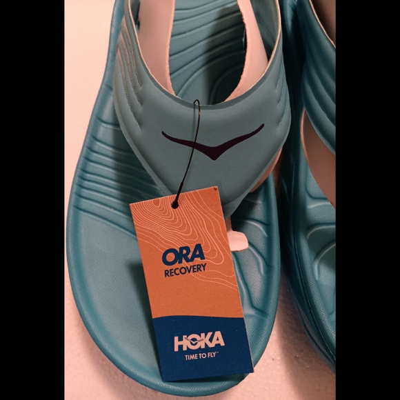 Hoka Ora Recovery Sandals in Teal - Picture 2 of 5